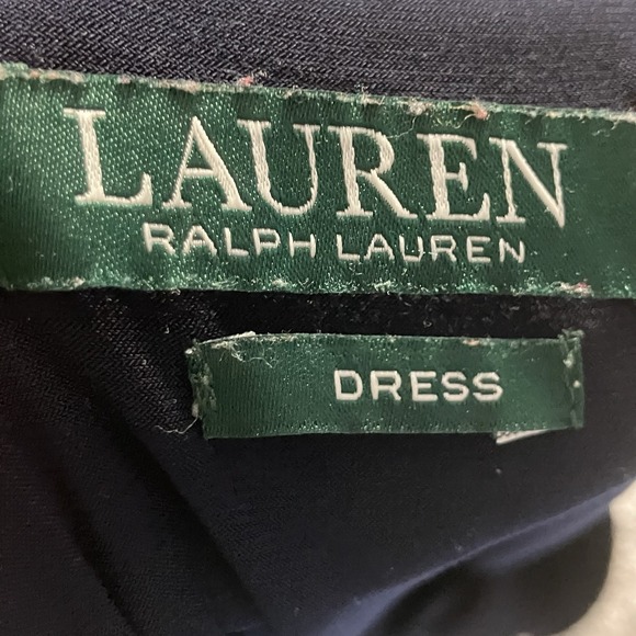 Lauren Ralph Lauren Dress Womens Size‎ 14 Navy Blue Polka-Dot Jersey Pullover - Picture 6 of 9